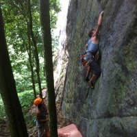 Aaron Twite climbing 